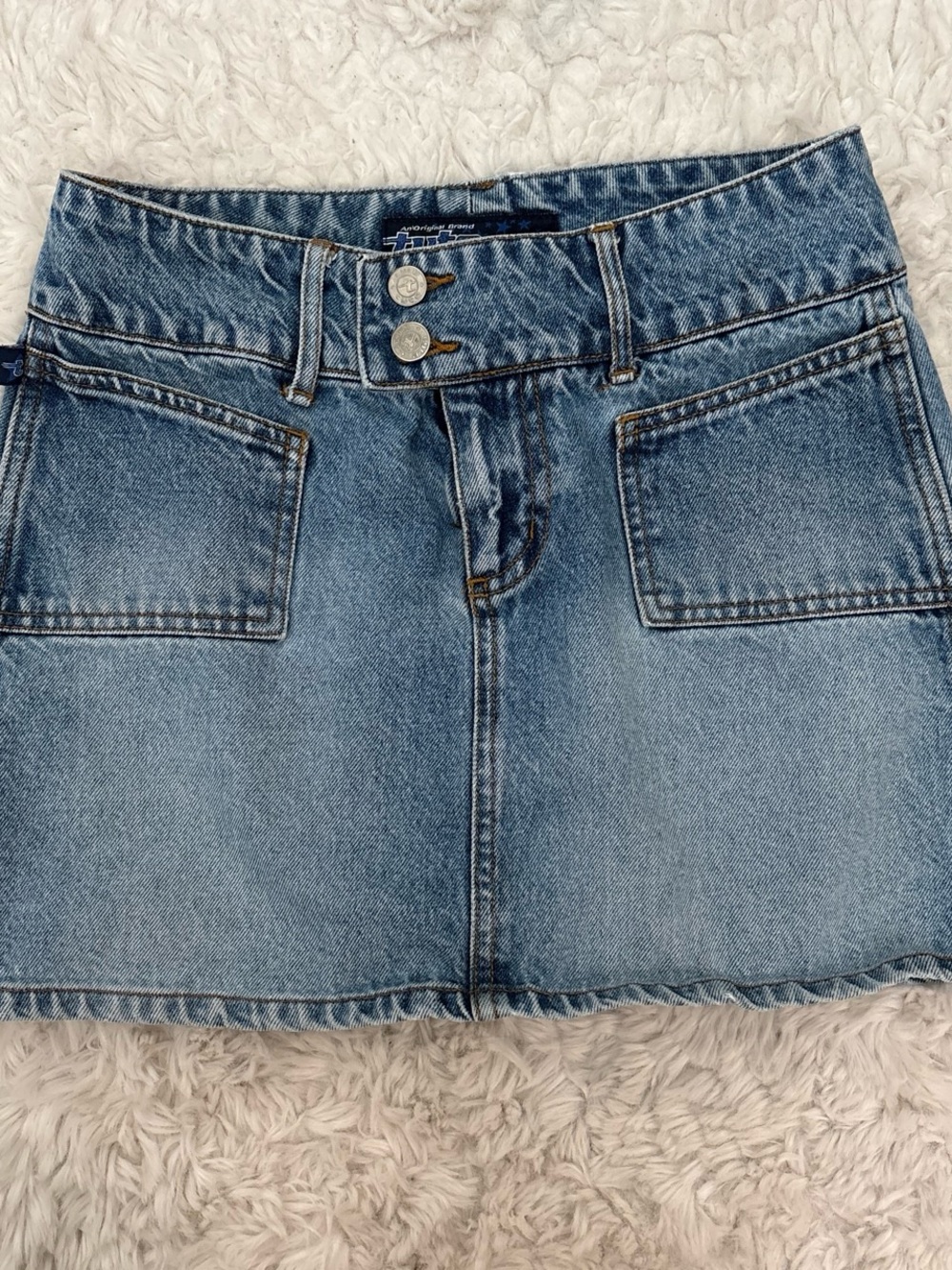 Vintage Tyte Jeans Light Blue Denim Mini Skirt